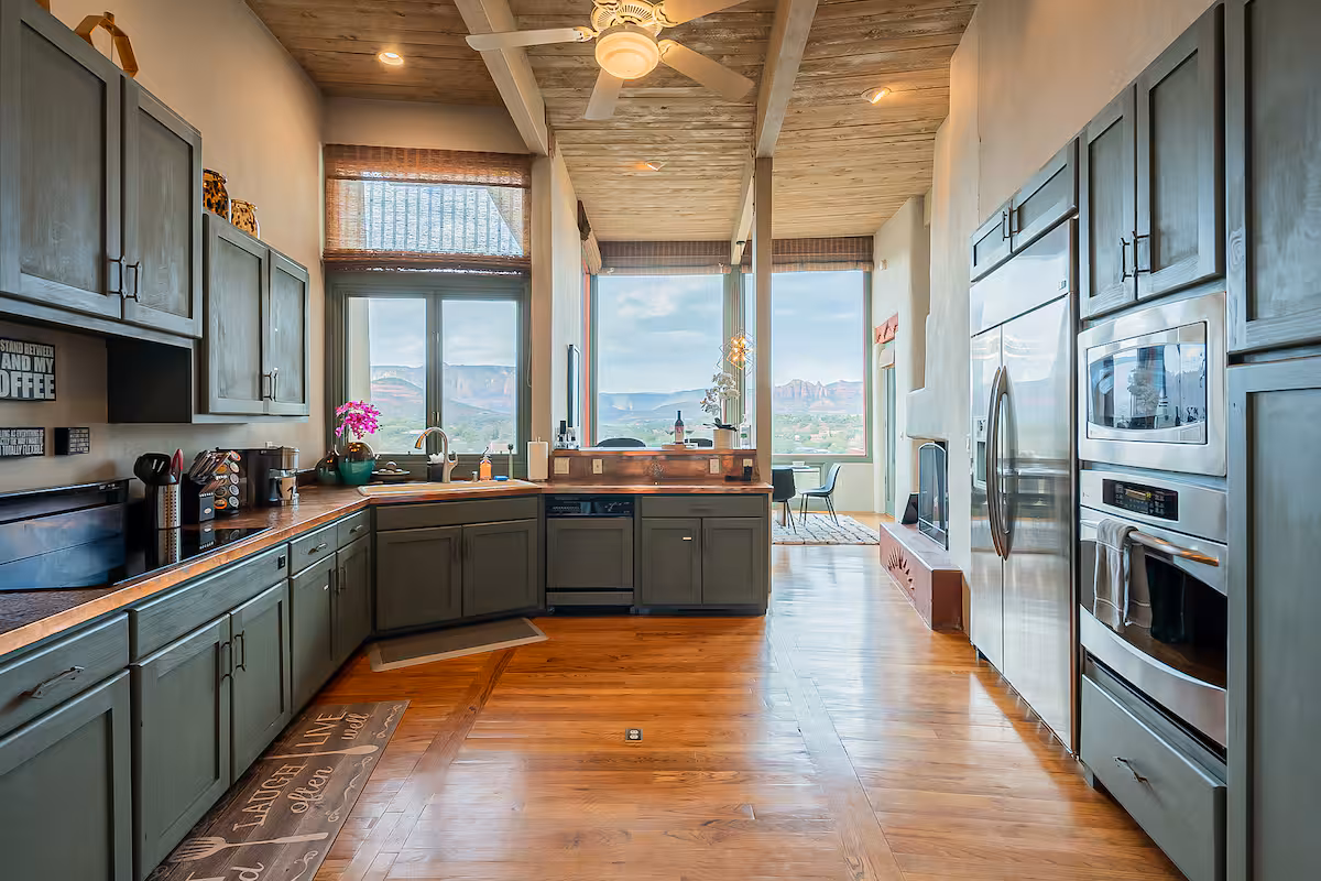 Spacious kitchen perfect for community meal preparation